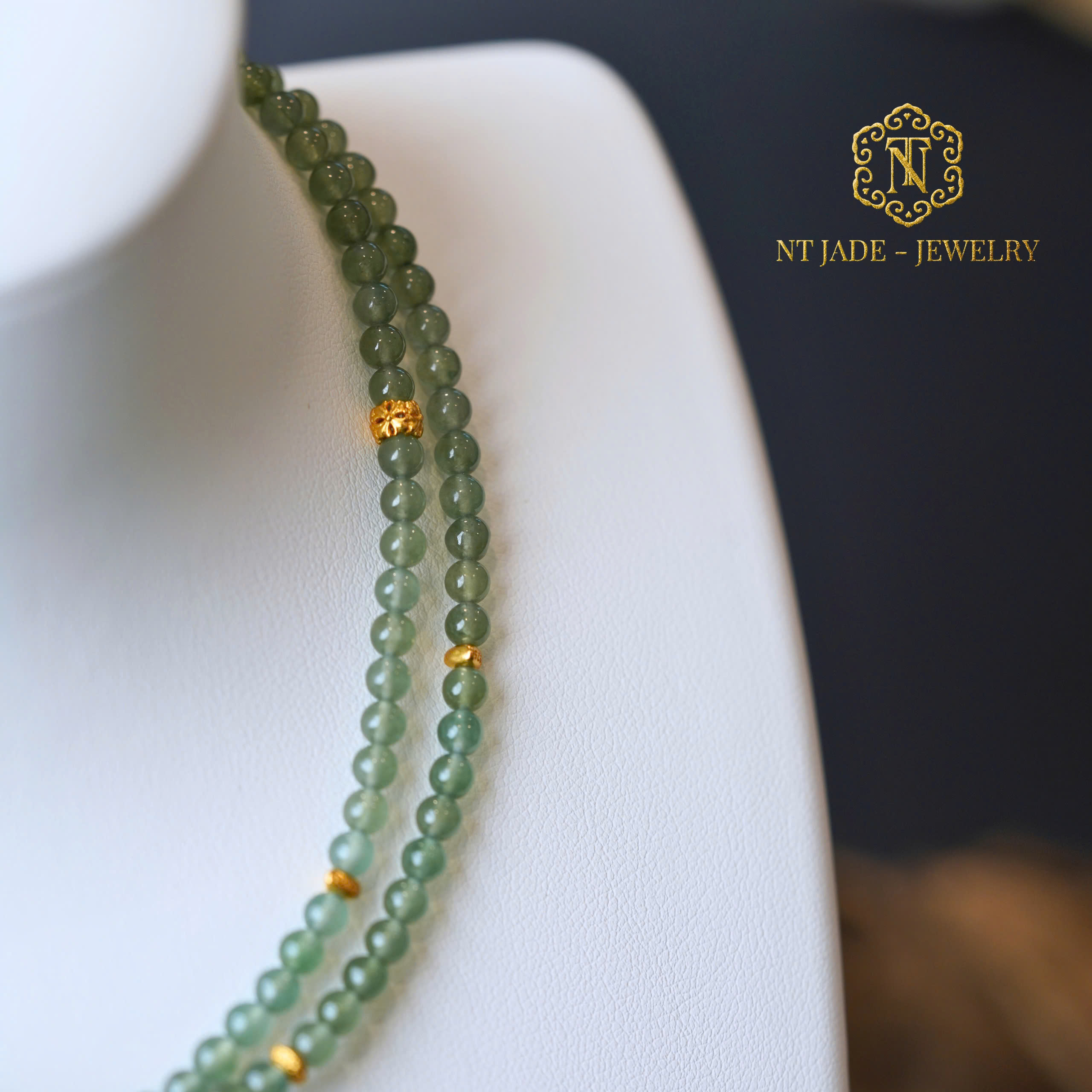 Ngọc phỉ thuý xanh oliu chuỗi ngọc phỉ thuý xanh oliu